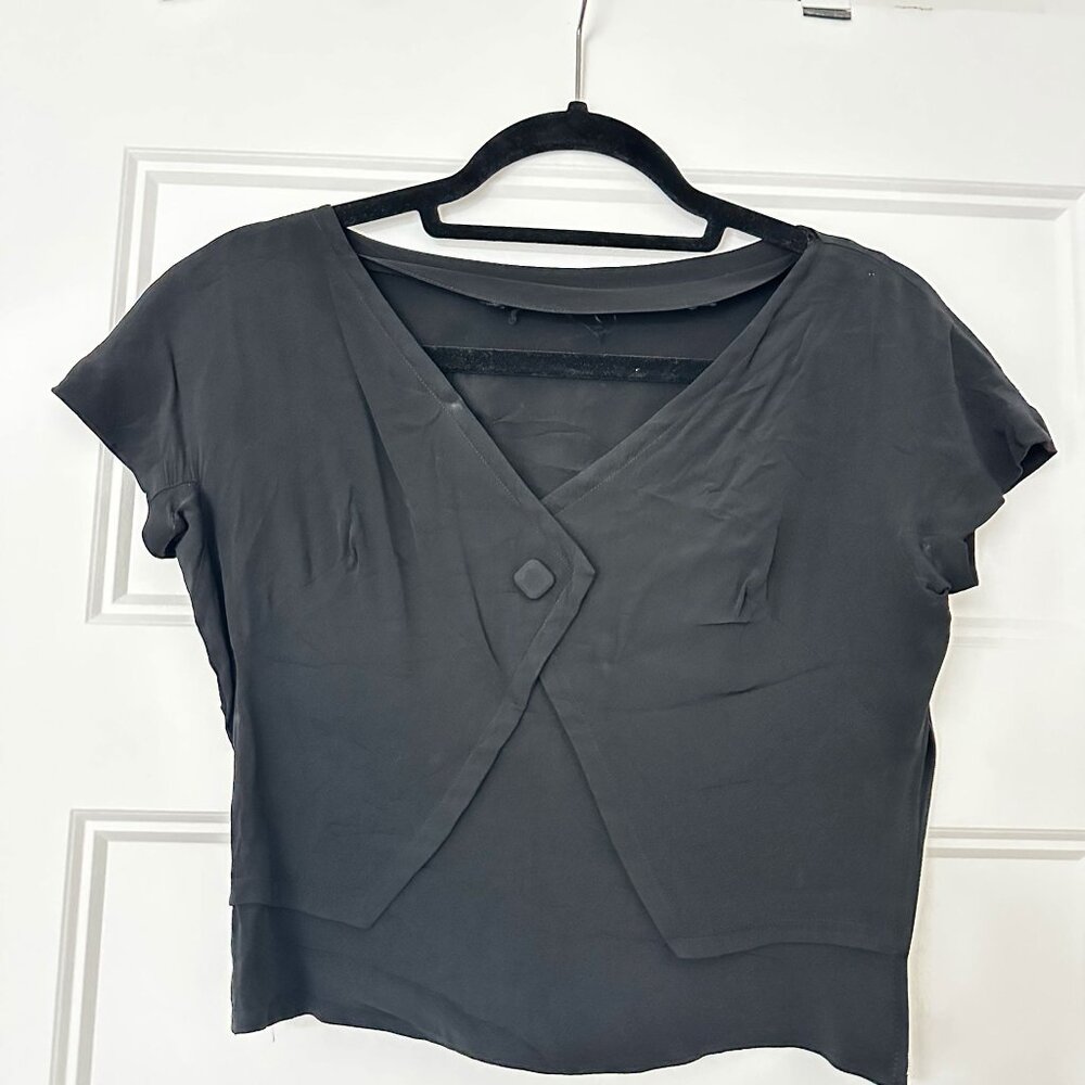 Vintage black scoopneck top